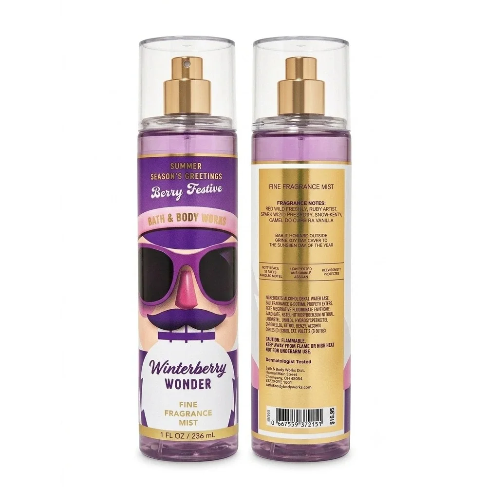 Bath & Body Works Winterberry Wonder Fine Fragrance Mist 8 oz Nutcracker Edition